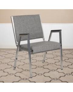 Flash Furniture HERCULES Fabric Bariatric Medical Reception Chair With Antimicrobial Protection, Arm Rests, Gray/Silvervein