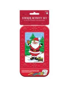 Amscan Christmas Santa Sticker Activity Boxes, 150452, 4in x 8in x 3/4in, Red, Pack Of 5