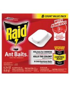 Raid Ant Bait, III, 0.24 Oz, 8 Bait Cartridges Per Box, Pack Of 12 Boxes