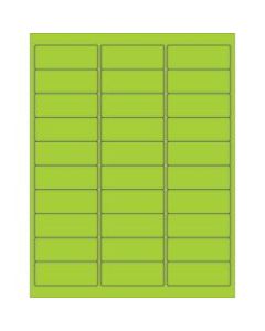 Office Depot Brand Labels, LL173GN, Rectangle, 2 5/8in x 1in, Fluorescent Green, Case Of 3,000