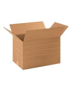 Office Depot Brand Multi-Depth Corrugated Boxes, 16in x 12in x 10in, Kraft, Bundle Of 25 Boxes