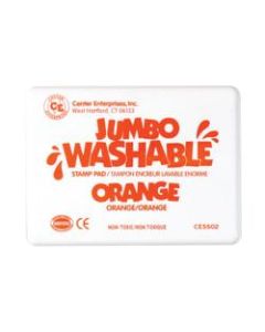 Ready 2 Learn Jumbo Washable Unscented Stamp Pads, 6 1/4in x 4in, Orange, Pack Of 2