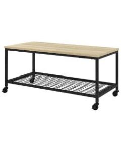Ameriwood Home Brookspoint Coffee Table, Rectangular, Golden Oak/Black
