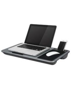 LapGear Home Office Lap Desk, 21.1in x 12in x 2.6in, Silver Carbon, 91485