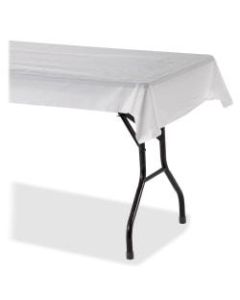 Genuine Joe Banquet-size Plastic Tablecover - 300 ft Length x 40in Width - 6 / Carton - Plastic - White