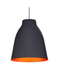 Zuo Modern Bronze Ceiling Lamp, 15-4/5inW, Black And Copper Shade/Matte Black