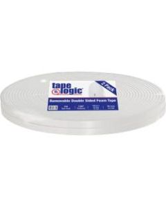 Tape Logic Removable Double-Sided Foam Tape, 0.75in x 72 Yd., White, Case Of 2 Rolls