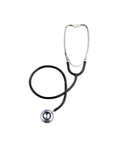 Medline Dual-Head Stethoscope, 22in Tubing, Black