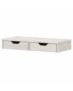 Bush Furniture Key West Desktop Organizer With Drawers, Linen White Oak, Standard Delivery