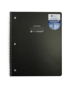 U Style Antimicrobial Notebook With Microban Antimicrobial Protection, 8-1/2in x 10-1/2in, 1 Subject, Wide Ruled, 80 Sheets, Black