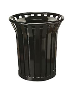United Receptacle Americana 30% Recycled Steel Waste Receptacle, 36 Gallons, Black
