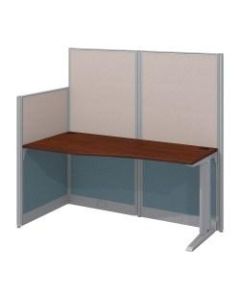 Bush Business Furniture Office In An Hour Straight Workstation, Hansen Cherry Finish, Premium Installation