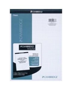 Mead Quad-Ruled Stiff-Backed Planning Pad, Letter Size, 8 1/2in x 11in, Assorted Paper Colors, Pad Of 80 Sheets