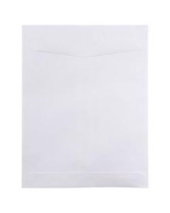 JAM Paper Open-End  8-3/4in x 11-1/4in Catalog Envelopes, Gummed Seal, White, Pack Of 50 Envelopes