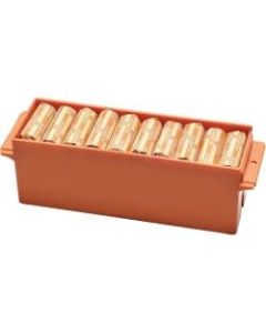 Nadex Coins AEX1-1013 Large Capacity Rolled Coin Storage Box (Quarters) - External Dimensions: 3.4in Length x 11.5in Width x 3.6in Height - 1200 x Coin - Padlock, Zipper Closure - Stackable - Orange - For Coin, Transportation