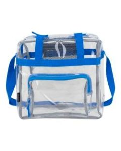 Eastsport Clear Stadium Tote Bag, 12inH x 12inW x 6inD, Royal Blue