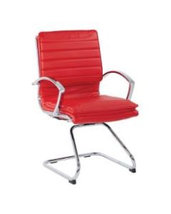 Office Star Guest Chair, Red/Chrome