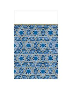 Amscan Hanukkah Festival Of Lights Plastic Table Covers, 54in x 102in, Blue, 1 Cover Per Pack, Case Of 3 Packs