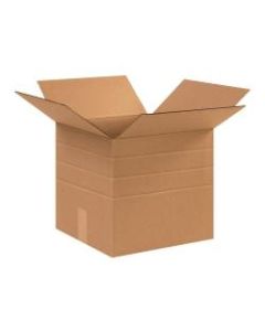 Office Depot Brand Multi-Depth Corrugated Cartons, 12in x 12 1/2in x 12 1/2in, Kraft, Pack Of 25