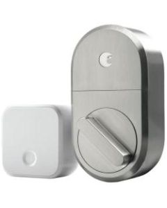 August Lock + Connect Bluetooth Smart Lock, Satin Nickel