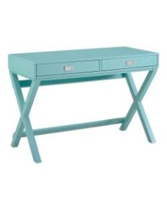Linon Home Decor Products Ari Home Office Writing Desk, Blue