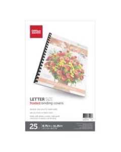 Office Depot Brand Binding Covers, 8-3/4in x 11-1/4in, Frosted, Pack Of 25