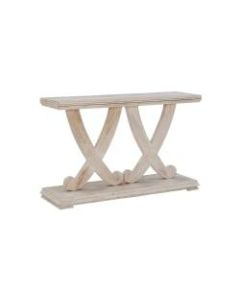 Powell Gannett Console Table, 30inH x 48inW x 14inD, Whitewash