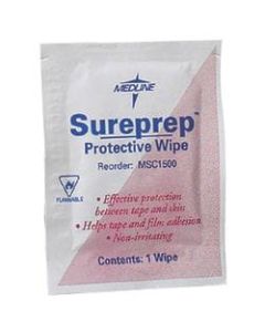 Medline Sureprep Skin Protectant Wipes, 50 Packets Per Box, Case Of 20 Boxes