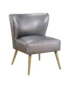 Office Star Avenue Six Amity Side Chair, Sizzle Pewter/Light Brown/Gold