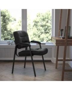 Flash Furniture Bonded LeatherSoft Executive Side Chair, Black/Titanium
