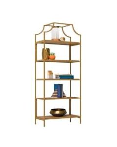 Sauder International Lux 71inH 5-Shelf Bookcase, Sindoori Mango