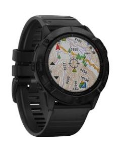 Garmin f&Auml;nix 6X Pro GPS Watch - Wrist - 32 GB - 1.4in - 280 x 280 - Touchscreen - Bluetooth - Wireless LAN - GPS - 1104 Hour - Round - 2.01in - Black Case - Black Band - Glass Lens - Fiber Reinforced Polymer