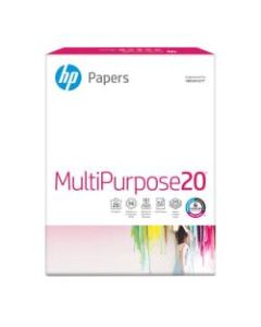 HP Multi-Use Paper, Letter Size (8 1/2in x 11in), 20 Lb, Ultra White, Ream Of 500 Sheets