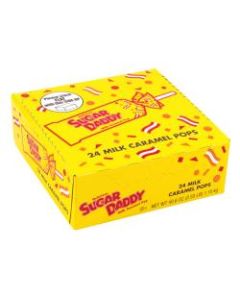 Sugar Daddy Caramel Candy Pops, 1.7 Oz, Box Of 24