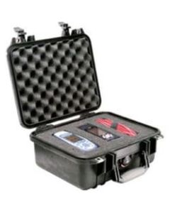 Pelican 1400 Shipping Case with Foam - Internal Dimensions: 11.81in Length x 8.87in Width x 5.18in Height - External Dimensions: 13.4in Length x 11.6in Width x 6in Depth - 2.32 gal - Double Throw Latch Closure - Copolymer - Orange - For Military