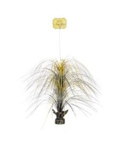 Amscan New Years Large Spray Centerpieces, 28in x 14in, Black, 1 Centerpiece Per Pack, Case Of 2 Packs