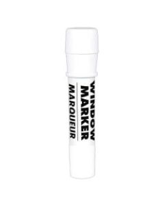 Amscan Window Markers, Broad Point, White Barrel, White Ink, Pack Of 4 Markers