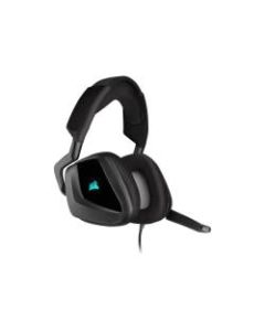 Corsair VOID RGB ELITE USB Premium Gaming Headset with 7.1 Surround Sound - Carbon - Stereo - USB, Mini-phone (3.5mm) - Wired - 32 Ohm - 20 Hz - 30 kHz - Over-the-head - Binaural - Circumaural - 5.91 ft Cable - Omni-directional Microphone - Carbon