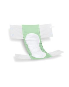 FitRight Basic Disposable Briefs, XX-Large, Green/White, 25 Briefs Per Bag, Case Of 4 Bags