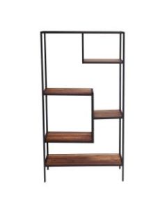 Southern Enterprises Mathry 59inH Etagere Bookcase, Brown