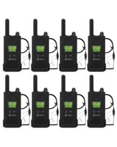 Cobra MicroTALK CBA-PX500BC4-SV01 FRS/GMRS Two-Way Radios, Black, Pack Of 8 Radios