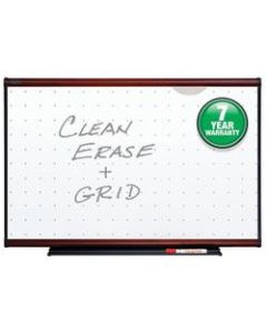 Quartet Prestige Total Erase Dry-Erase Whiteboard, 52 1/2in x 76 5/8in, Wood Frame With Mahogany Finish