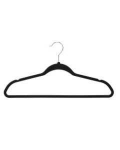 Honey Can Do Rubber Space-Saving Hangers, Black, Pack Of 50