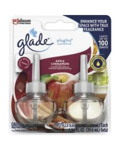 Glade PlugIns Apple Cinnamon Oil Refills, 1.3 Oz, Apple Cinnamon Scent, Carton Of 12