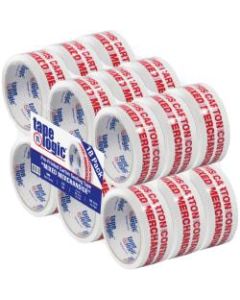 Tape Logic Mixed Merchandise Preprinted Carton Sealing Tape, 3in Core, 2in x 55 Yd., Red/White, Pack Of 18