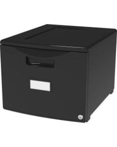 Storex Stackable File Drawer, 12-13/16inH x 14-13/16inW x 18-5/16inL, Black