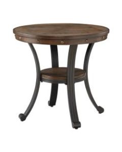 Powell Vinessa Round Side Table, 23in x 24in, Rustic Umber
