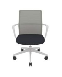 Allermuir Circo Ergonomic Mesh Mid-Back Executive Conference Chair, Light Gray/Ink
