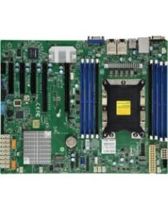 Supermicro X11DPH-T Server Motherboard - Intel Chipset - Socket P LGA-3647 - Extended ATX - Xeon Processor Supported - 2 TB DDR4 SDRAM Maximum RAM - RDIMM, DIMM, LRDIMM - 16 x Memory Slots - 10 x SATA Interfaces