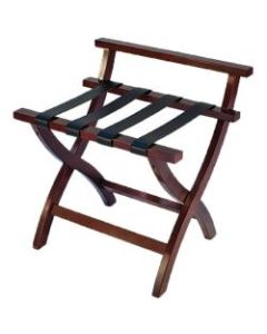 CSL Premier Wood High-Back Luggage Rack, 24inH x 23inW x 19inD, Mahogany, Pack Of 3 Racks